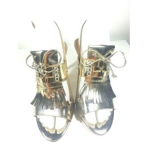 Banana Republic Heeled Sandal Gold  metallic 6